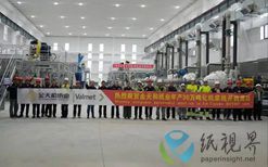 金天和食品级包装材料项目年产30万吨化机浆车间一次性开机成功并正式投产